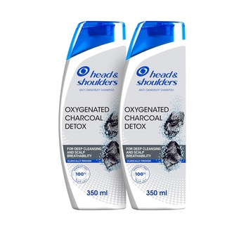 Head & Shoulders Charcoal Detox Anti-Dandruff Shampoo 350ml+350ml