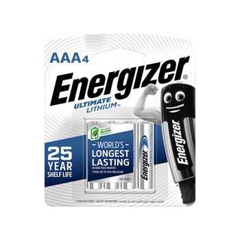 Energizer AAA4 Ultimate Lithium Batteries 30.4g