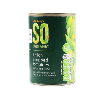 Sainsburys So Organic Italian Chopped Tomatoes In Tomato Juice 400g