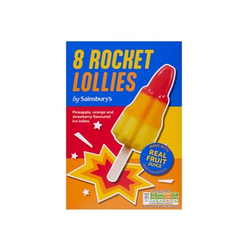Sainsburys Rocket Lollies 8 Pack 464ml