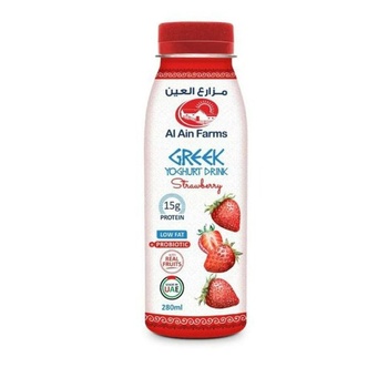 Alain Greek Yoghurt Drink Strawberry No Added Sugar 280ml