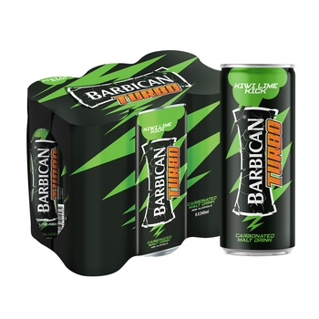 Barbican Turbo Kiwi Lime Drink 240ml Pack of 6