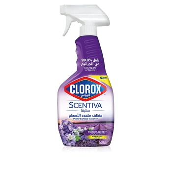 Clorox Scentiva Multi Surface Cleaner 500ml Tuscan Lavender Bleach Free Disinfectant Spray Package may vary