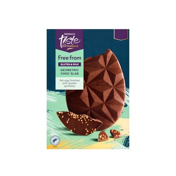 Sainsburys Taste The Difference Geometric Choc Slab Flat Egg 122g