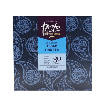 Sainsburys Taste The Difference Assam Fine Tea 80 Tea Bags 250g