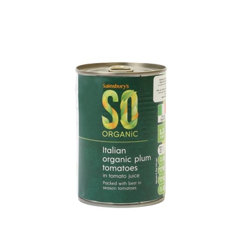 Sainsburys SO Organic Italian Organic Plum Tomatoes in Tomato Juice 400g