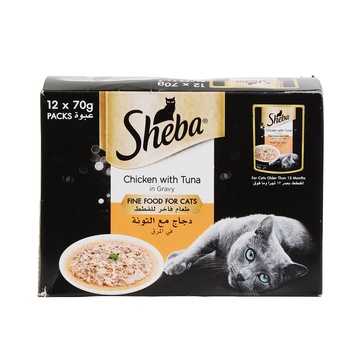 Sheba Chicken With Tuna Fine Food For Cats 70g Pack of 12