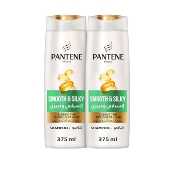 Pantene Pro-V Smooth and Silky Shampoo 2x375ml