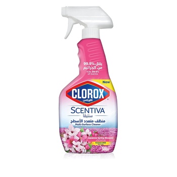 Clorox Scentiva Multi-Surface Cleaner 500ml Japanese Spring Blossom Bleach Free Disinfectant Spray