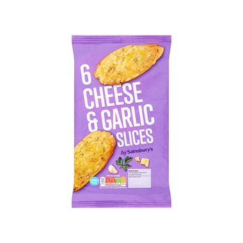 Sainsburys 6 Cheese And Garlic Slices 200g