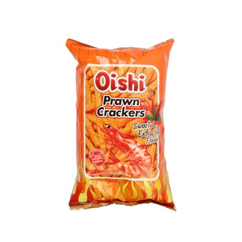 Oishi Prawn Crackers Sweet And Extra Hot Flavour 60g