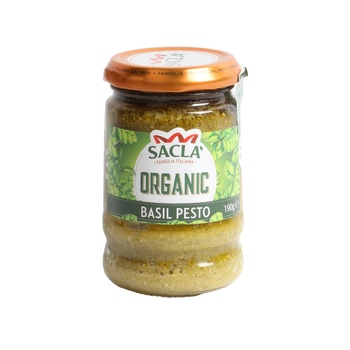 Sacla Pesto Org Basil 190g