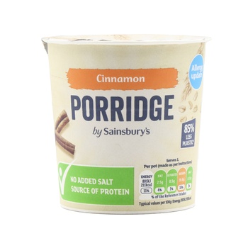 Sainsburys Sweet Cinnamon Porridge Pot 57g