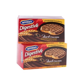 Mcvities Digestive Dark Chocolate 200g pack of 2 @ 20%Off