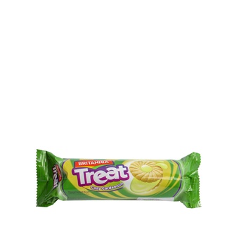 Britannia Treat Cozy Cardamom Fruit Cream Flavoured Sandwich Biscuits 100g