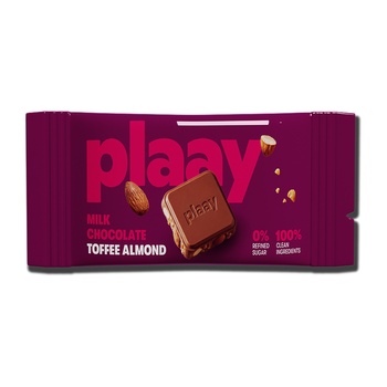 Plaay Milk Chocolate Toffee Almond Slab 35g