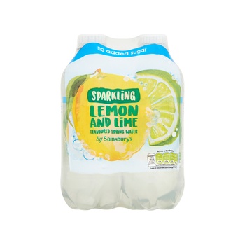Sainsburys Sparkling Lemon And Lime Flavored Spring Water 4X500ml