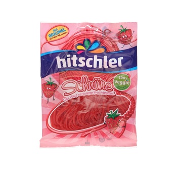 Hirschler Fruit gum Laces Strawberry 125g