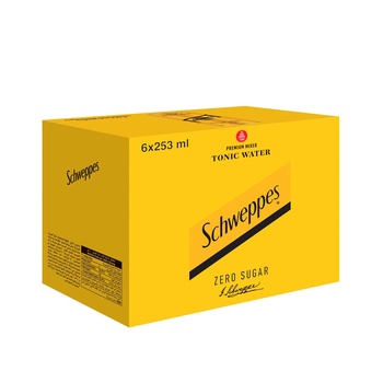 Schweppes Zero Tonic 6 x 253ml Can