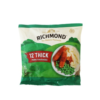 Richmond 12 Thick Sausages 516g