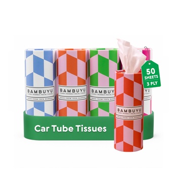 Bambuyu Facial Tissues Tubes 4X50Sheets X 3Ply