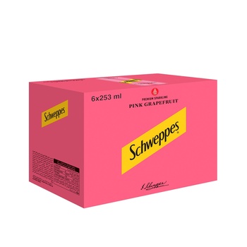 Schweppes Pink Grapefruit 6 x 253ml Can