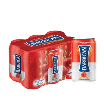 Barbican Strawberry Can Malt Drink 330ml Pack of 6