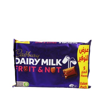 Cadbury Fruit And Nut (4+1) 5X35g
