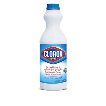 Clorox Liquid Bleach 470ml Kills 99.9% of Viruses and Bacteria 48 Hours Prevents Bacteria Growth Removes Stains