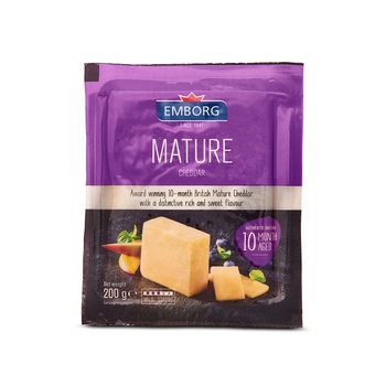 Emborg Cheddar Mature Portion 200g