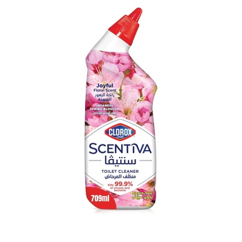 Clorox Scentiva Toilet Cleaner Japanese Spring Blossom Bleach Free Toilet Bowl Cleaner 709ml