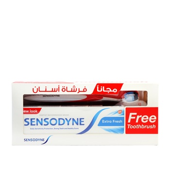 Sensodyne Toothpaste Extra Fresh 75ml + Toothbrush