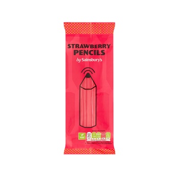 Sainsburys Strawberry Pencils 70g