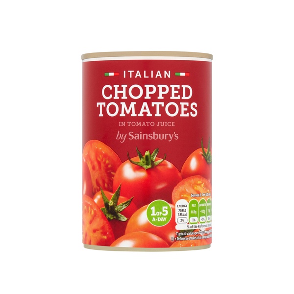 Sainsbury's Italian Chopped Tomatoes In Tomato Juice 400g Choithrams UAE