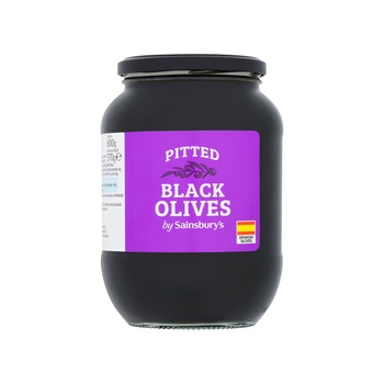 Sainsburys Pitted Black Olives 800g