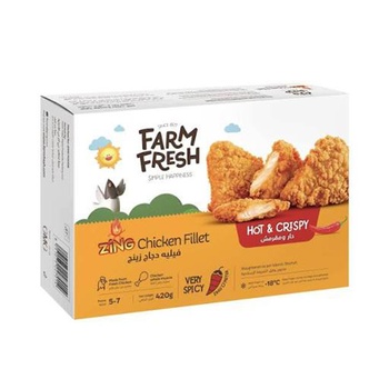 Farm Fresh Zing Chicken Fillet Hot And Spicy 420g