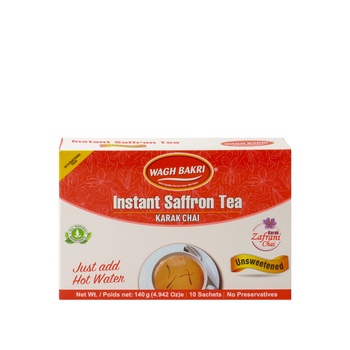 Wagh Bakri Unsweetened Saffron Instant Tea Karak Chai 140g