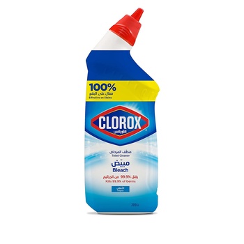 Clorox Toilet Cleaner Original Scent 709ml Kills 99.9% of Germs and 100% Powers Through Stains With Bleach