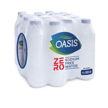 Oasis Zero Sodium Free Mineral Water 12 x 500ml