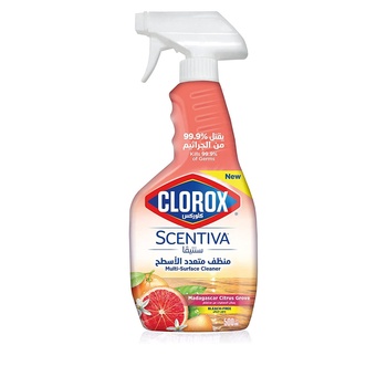 Clorox Scentiva Multi-Surface Cleaner 500ml Madagascar Citrus Grove Bleach Free Disinfectant Spray