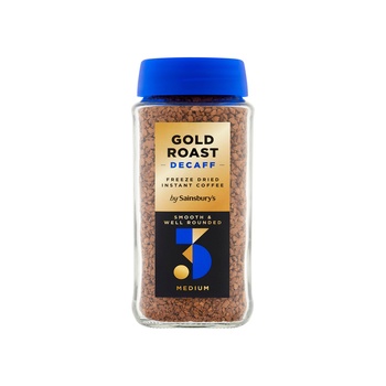Sainsburys Gold Roast Decaff Freeze Dried Instant Coffee 100g
