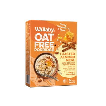 Wallaby Toasted Almond Meal - Honey Cinnamon & Apple 6X40g