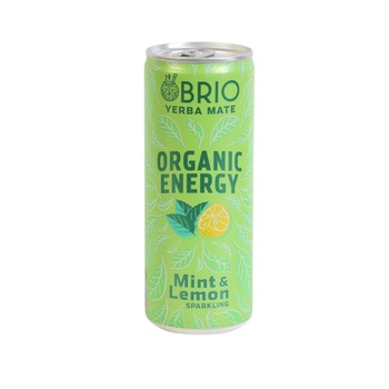 Brio Organic Energy Mint & Lemon Sparkling Drink 250ml