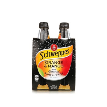 Schweppes Orange and Mango Mineral Water 300ml Pack of 4