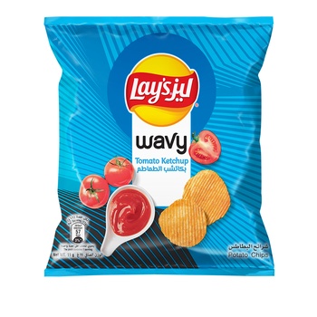 Lays Wavy Tomato Ketchup Potato Chips 11g