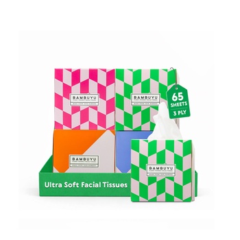 Bambuyu Facial Tissues Cubes 4X65Sheets X 3Ply