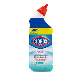 Clorox Toilet Cleaner Clinging Bleach Gel 709ml Cool Wave Scent Kills 99.9% of Germs with Bleach