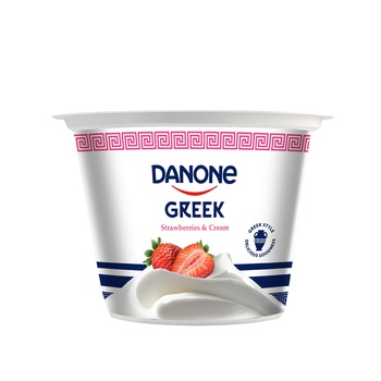 Danone Greek Yoghurt Strawberry And Cream 150g
