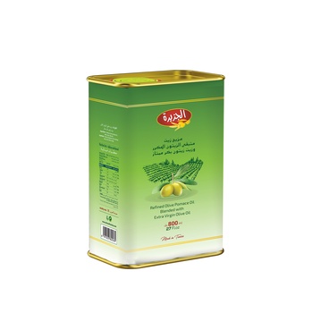 Al Jazira Refined Olive Pomace Oil Blended with Extra Virgin Olive Oil 800ml Tin Can