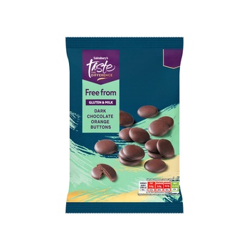 Sainsburys Taste The Difference Dark Chocolate And Orange Buttons 119g
